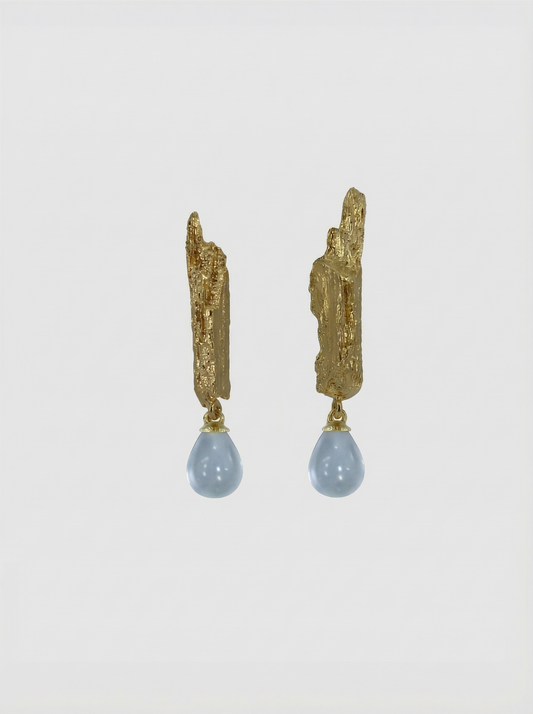 Barkens Röst Örhängen Topas Guld